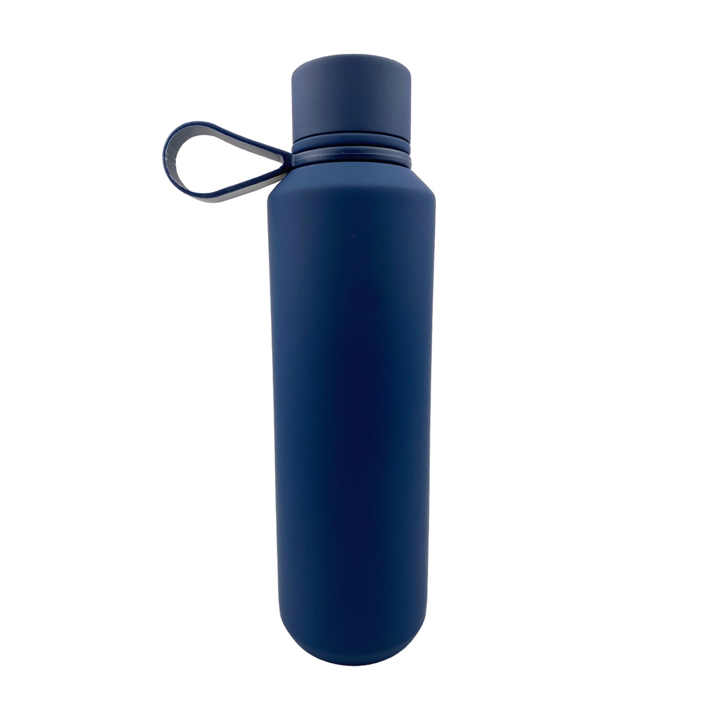 Indigo tumbler with a white background.