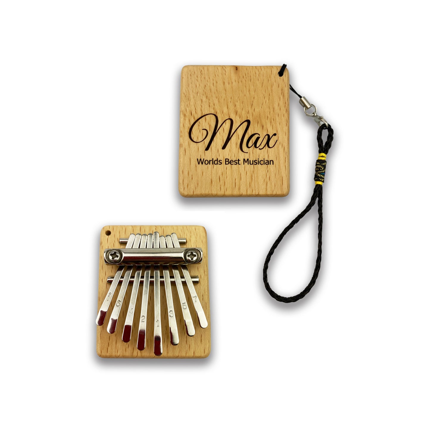 Custom Engraved Mini 8 Key Kalimba: Compact Musical Instrument