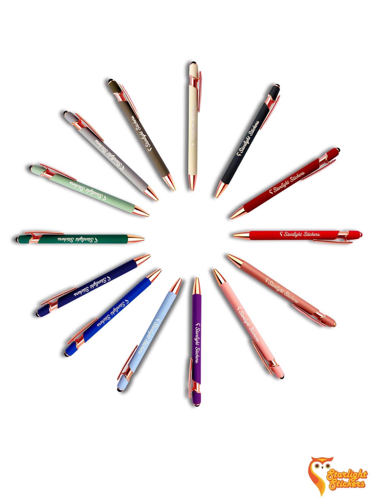 All pen color options arranged in a circle.
