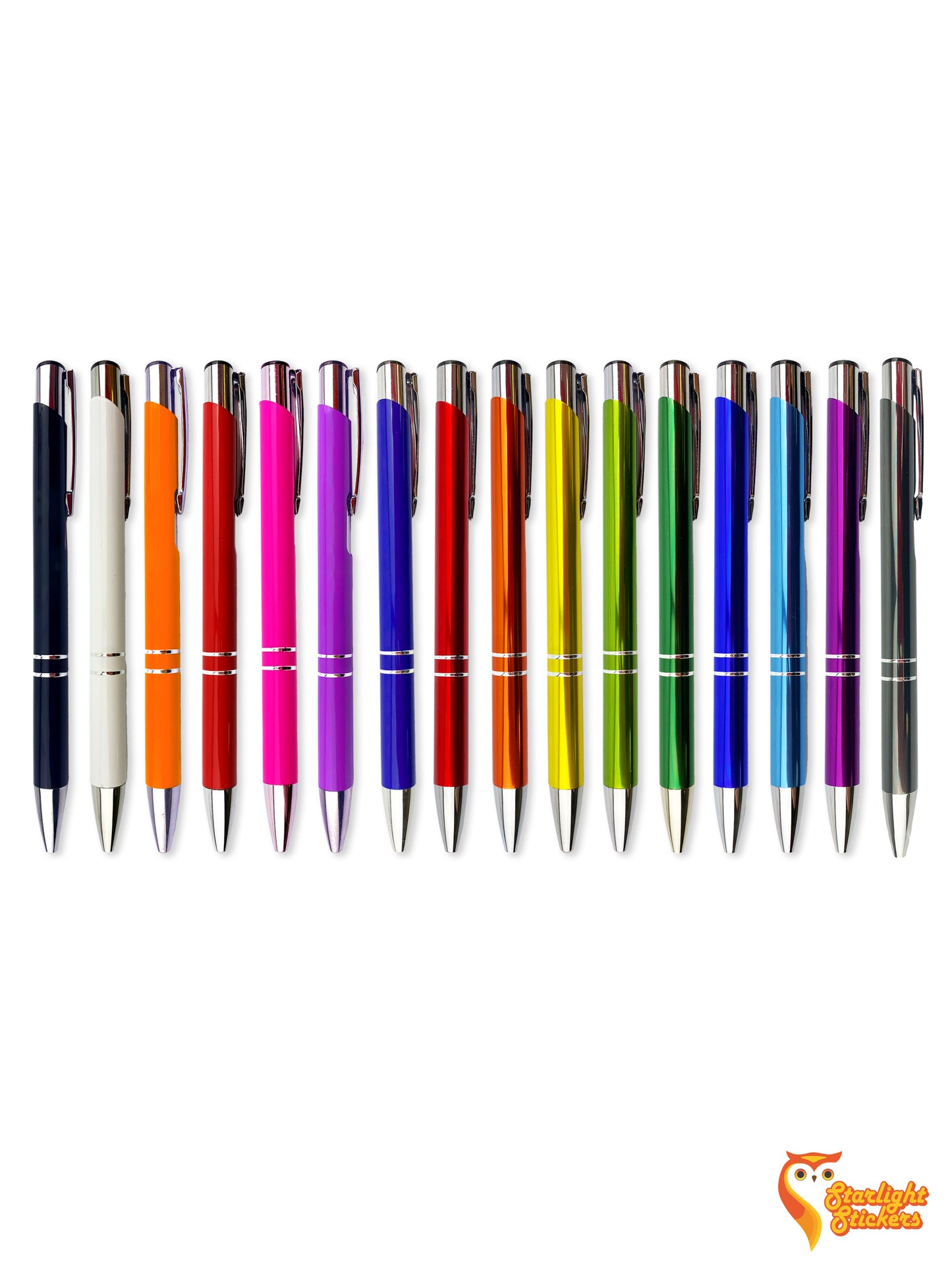 All 16 color options with a white background.