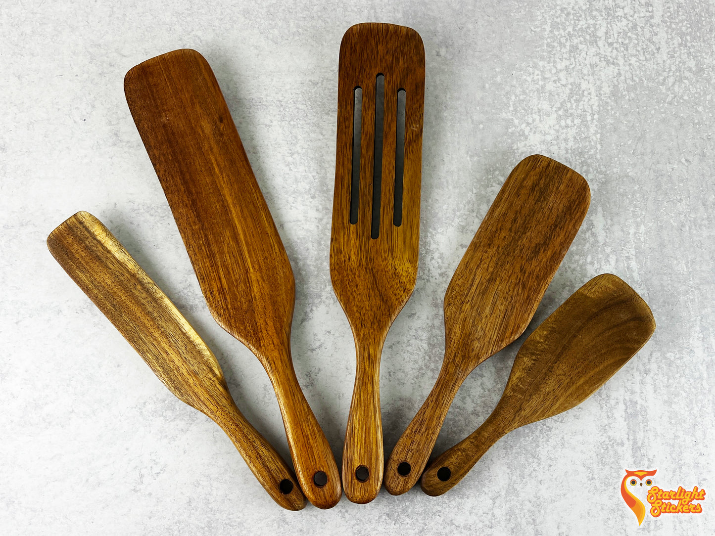 A spurtle set fanned out.