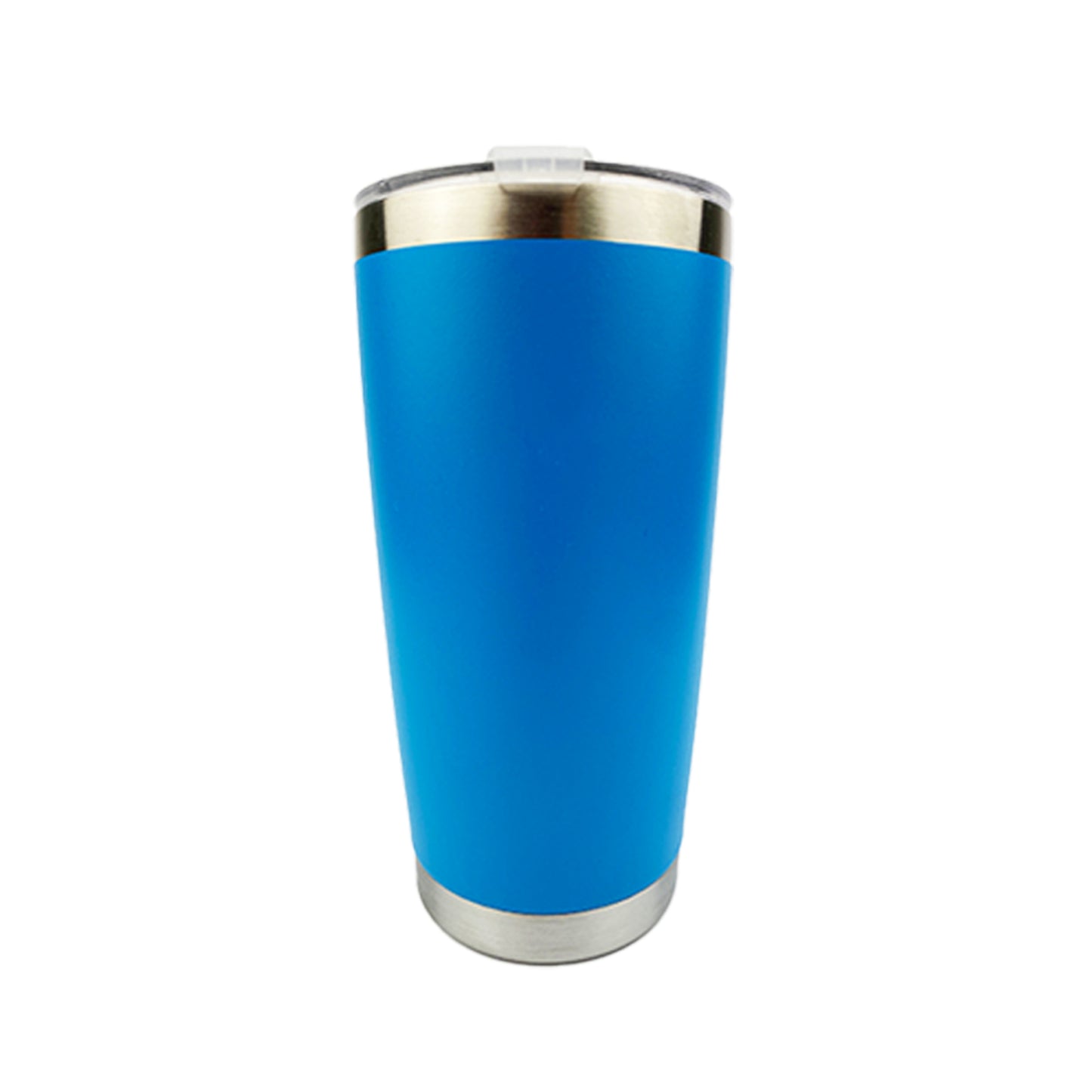 French Blue tumbler with white background.