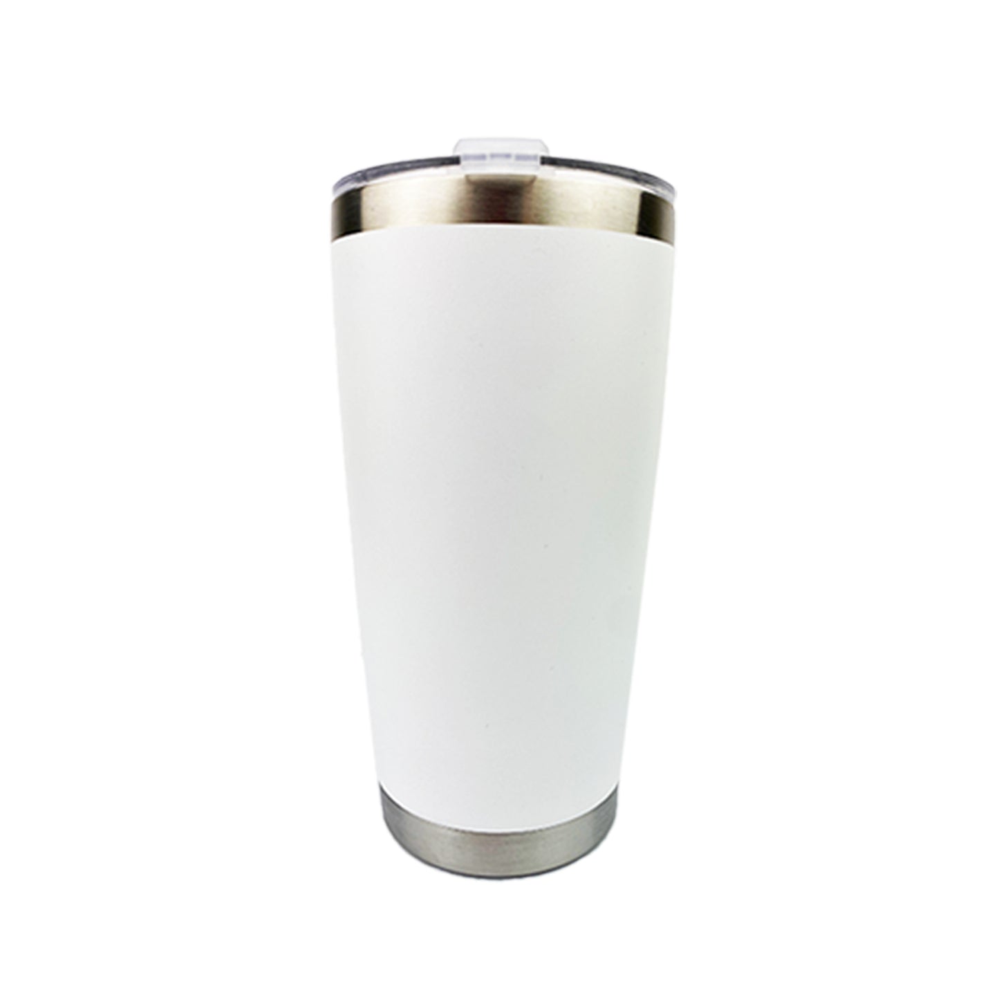 White tumbler with white background.