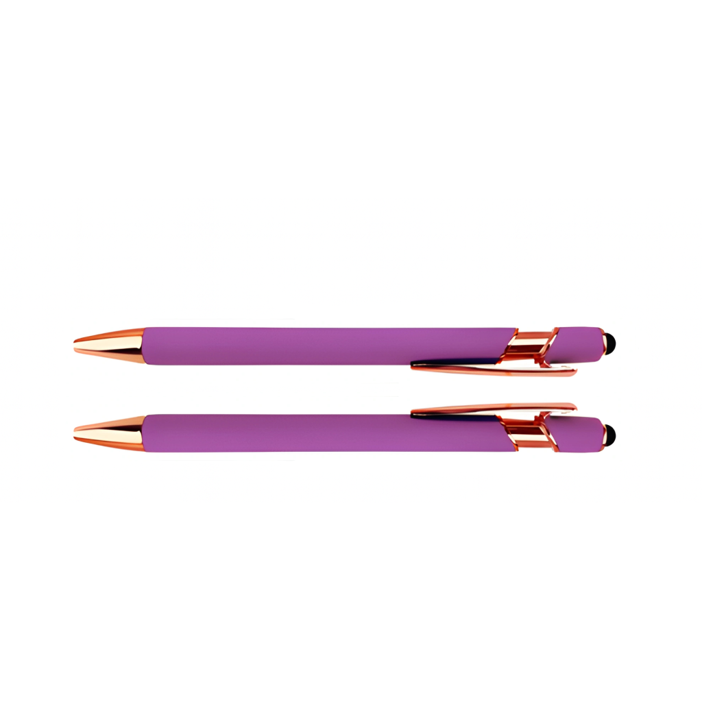 Lavender customizable pen, front and back design view
