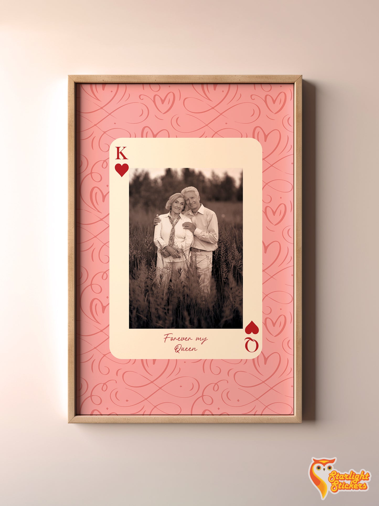 Custom Playing Card Print - Couples Wall Art