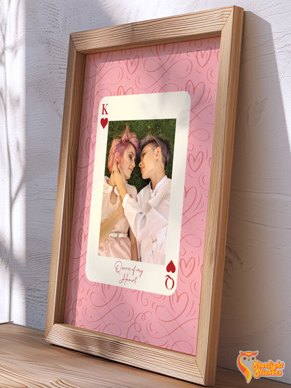 Custom Playing Card Print - Couples Wall Art