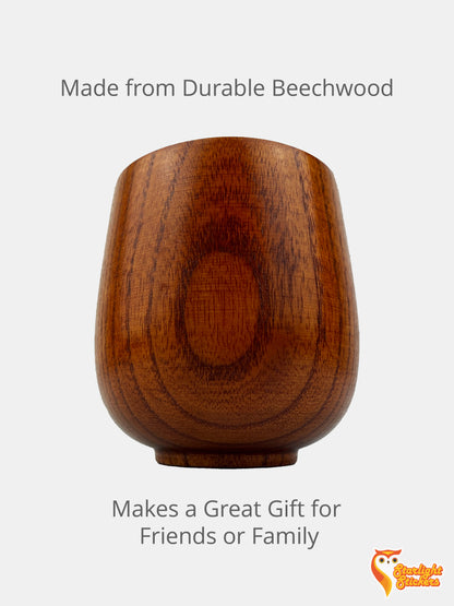 Image showing a single cup made from beechwood. 