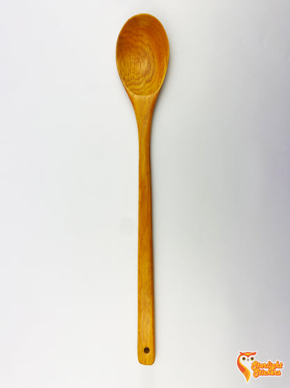 Plain 16.5 inch spoon with a white background. 