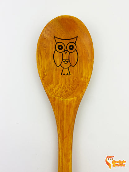 Owl engraved into the spoon. 