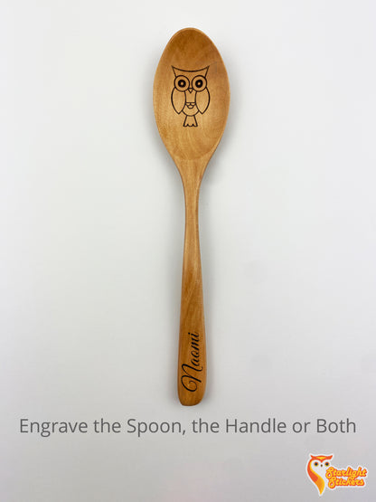 Engrave the spoon, the handle or both. 