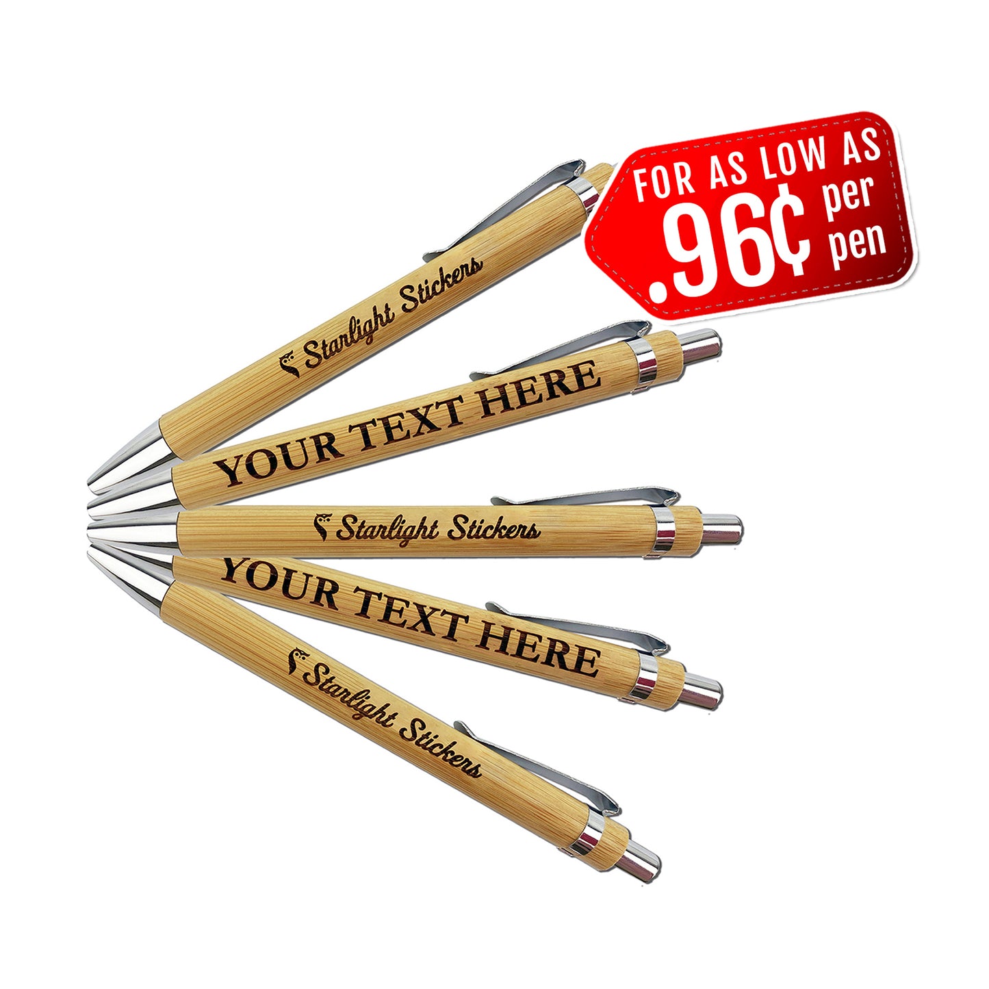 Custom Wooden Pens - Laser Engraved
