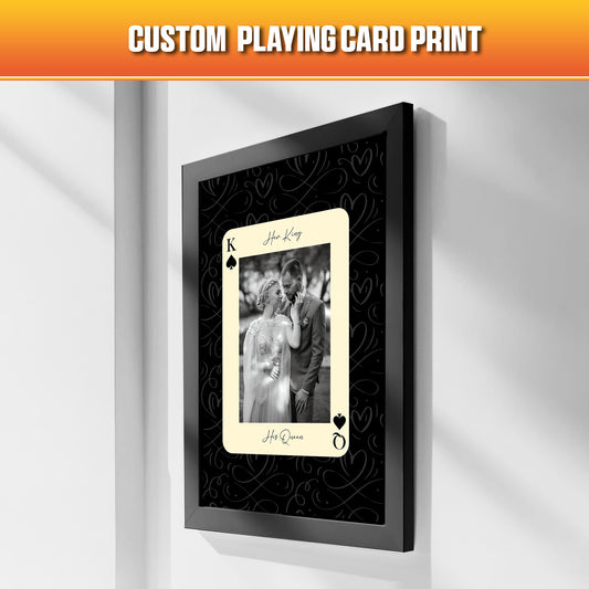 Custom Playing Card Print - Couples Wall Art