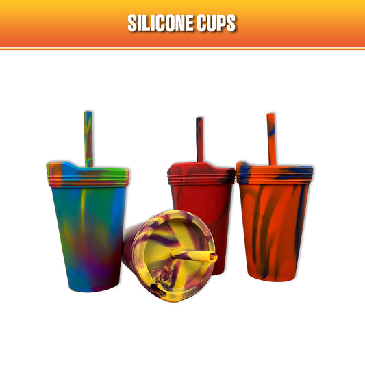 Silicone Cups thumbnail, featuring all color options. 