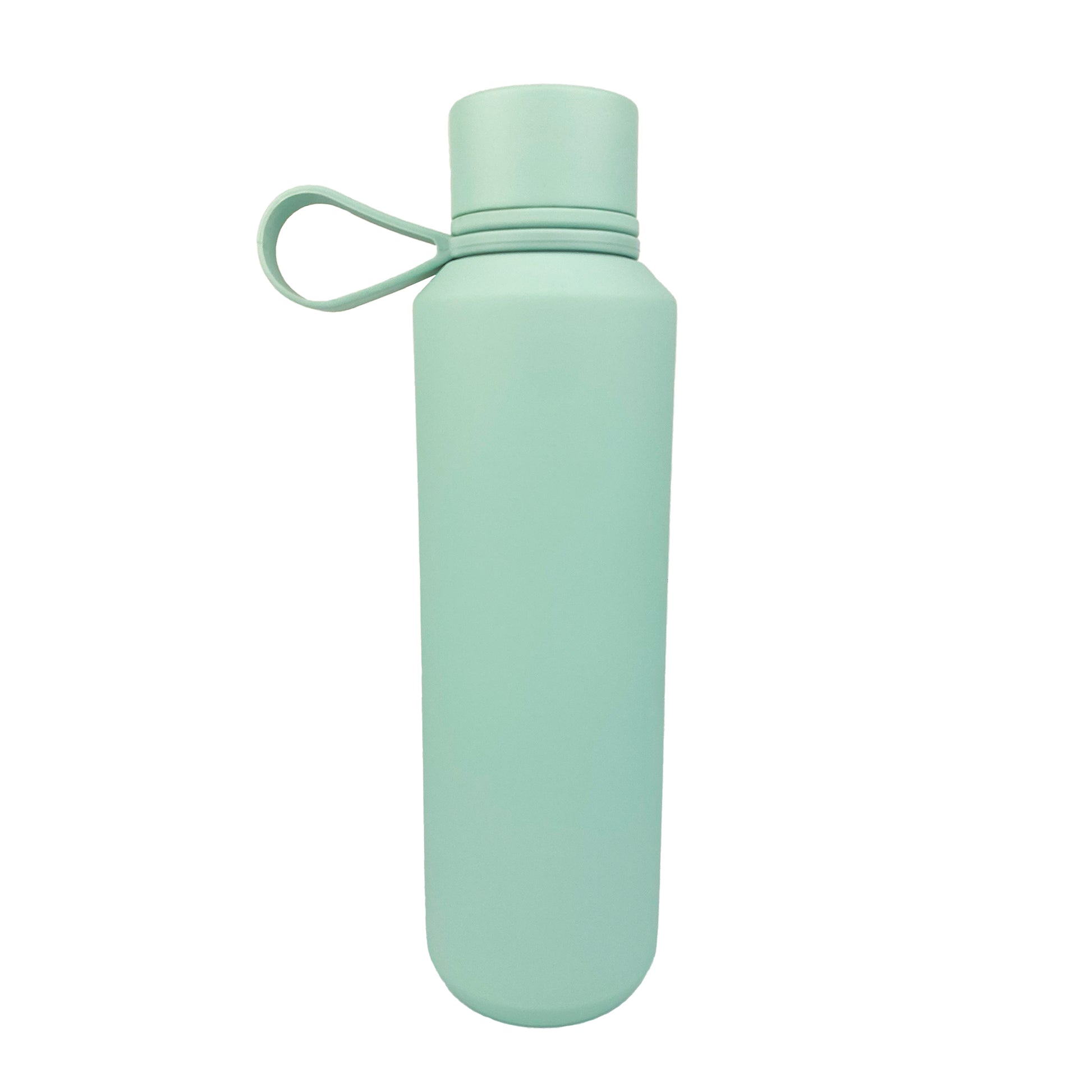 Mint tumbler with a white background. 