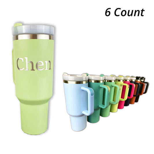 Custom Engraved 40oz Tumbler Set (6 Count)