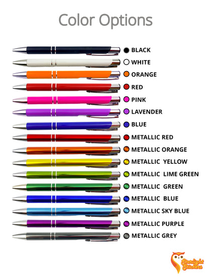 Custom Engraved Metallic Pens