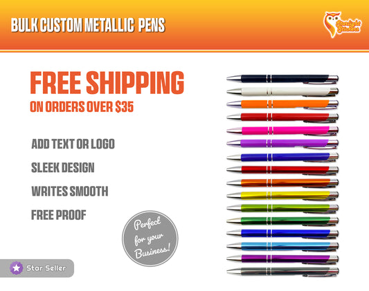 Metallic Custom Pens - Laser Engraved