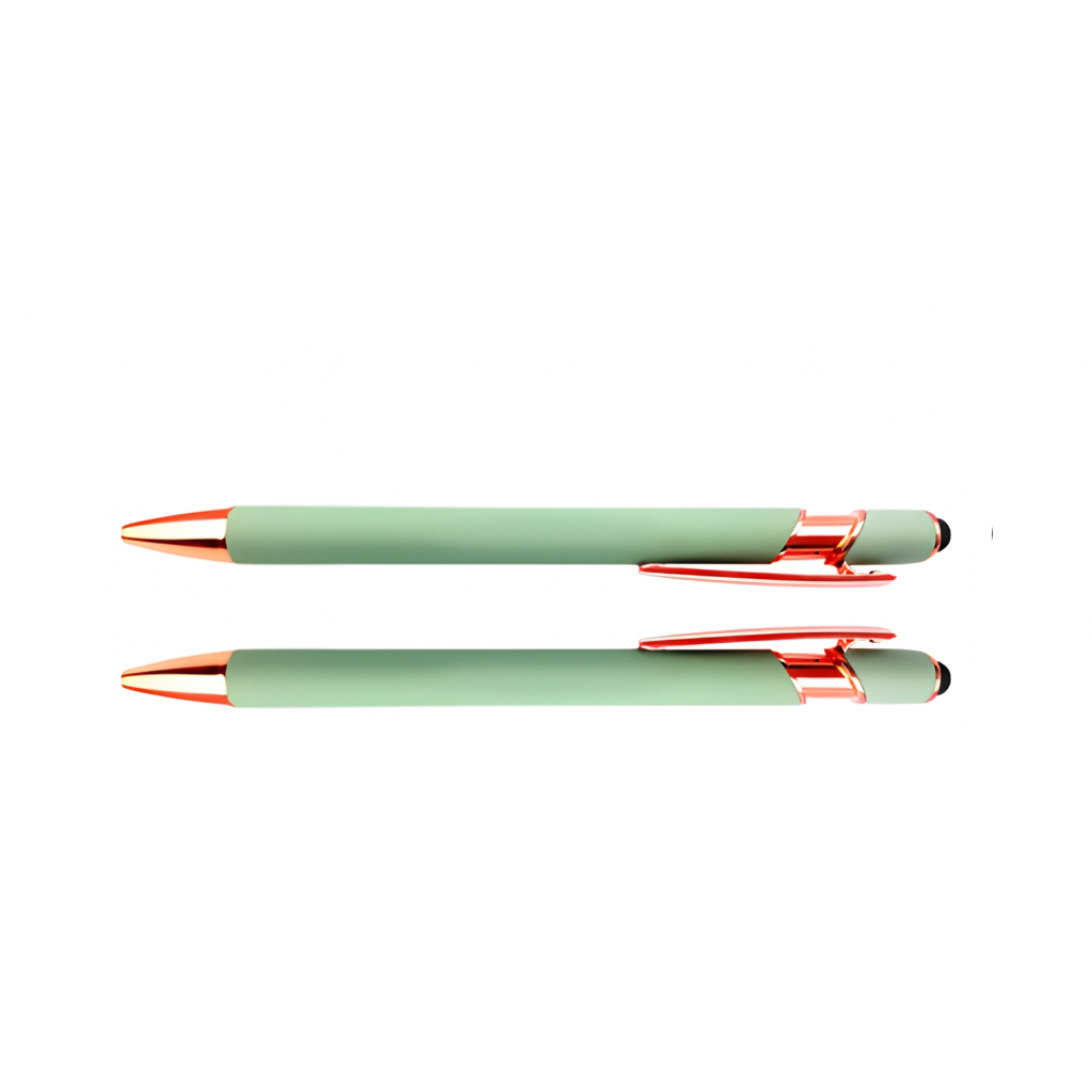 Light Green customizable pen, front and back design view