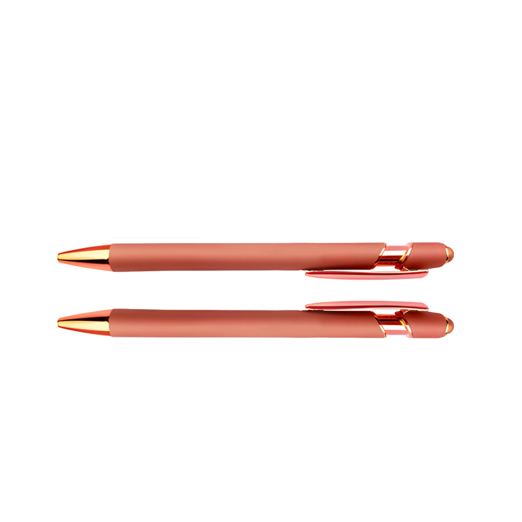 Rose Pink customizable pen, front and back design view