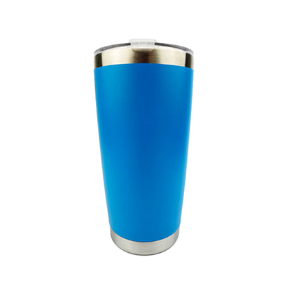 French Blue tumbler with white background. 